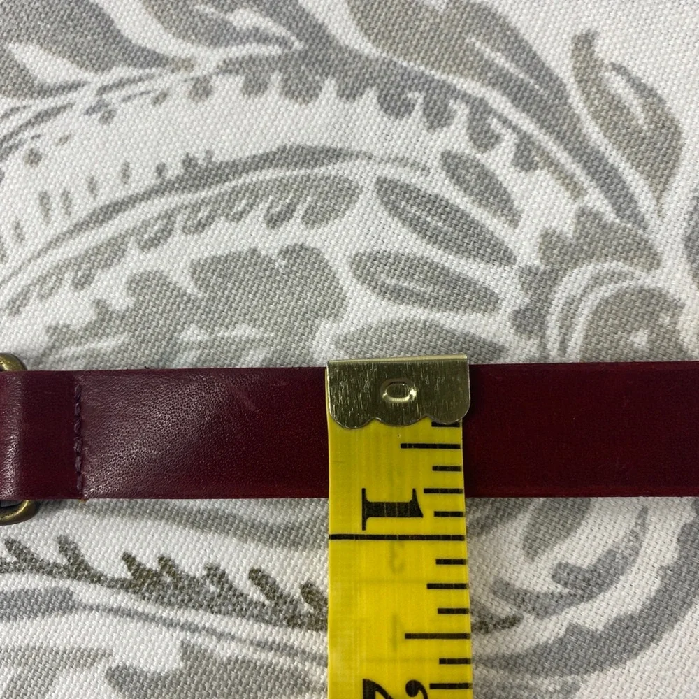 Vtg Chico's Belt Brown Italian Leather Hook Closure Sz M/L made‎ in Canada